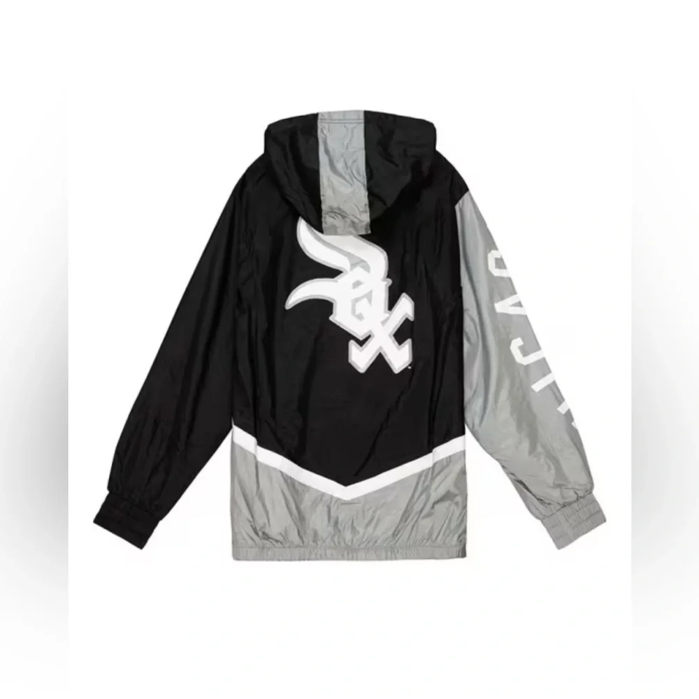 NWT MITCHELL AND NESS CHICAGO WHITE SOX MENS BLACK LIGHT WEIGHT JACKET XL - Picture 8 of 9